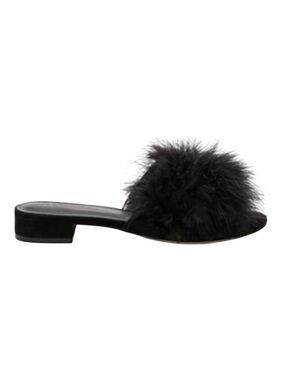 Joie Black Mani Ballet Feather Slide/Slipper 7
